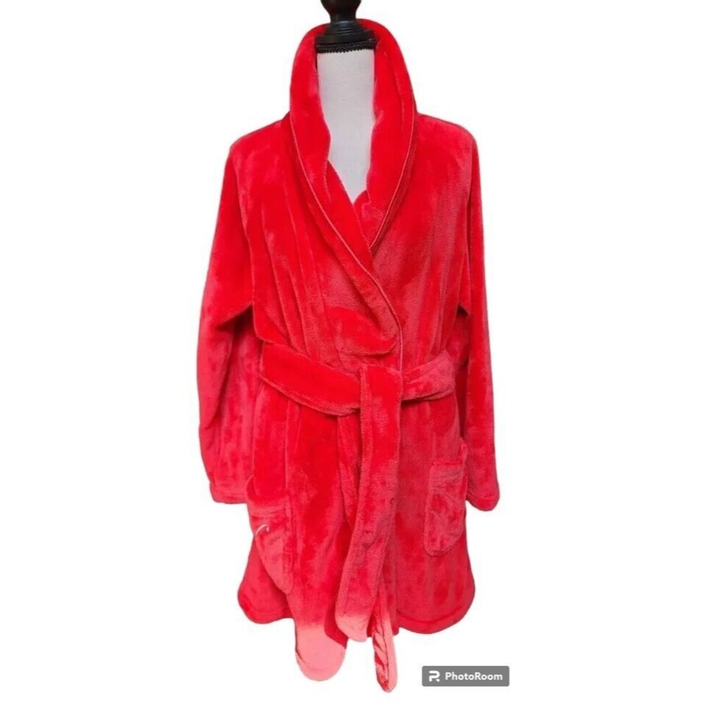 Victoria's Secret Robe Size M/L Red Plush